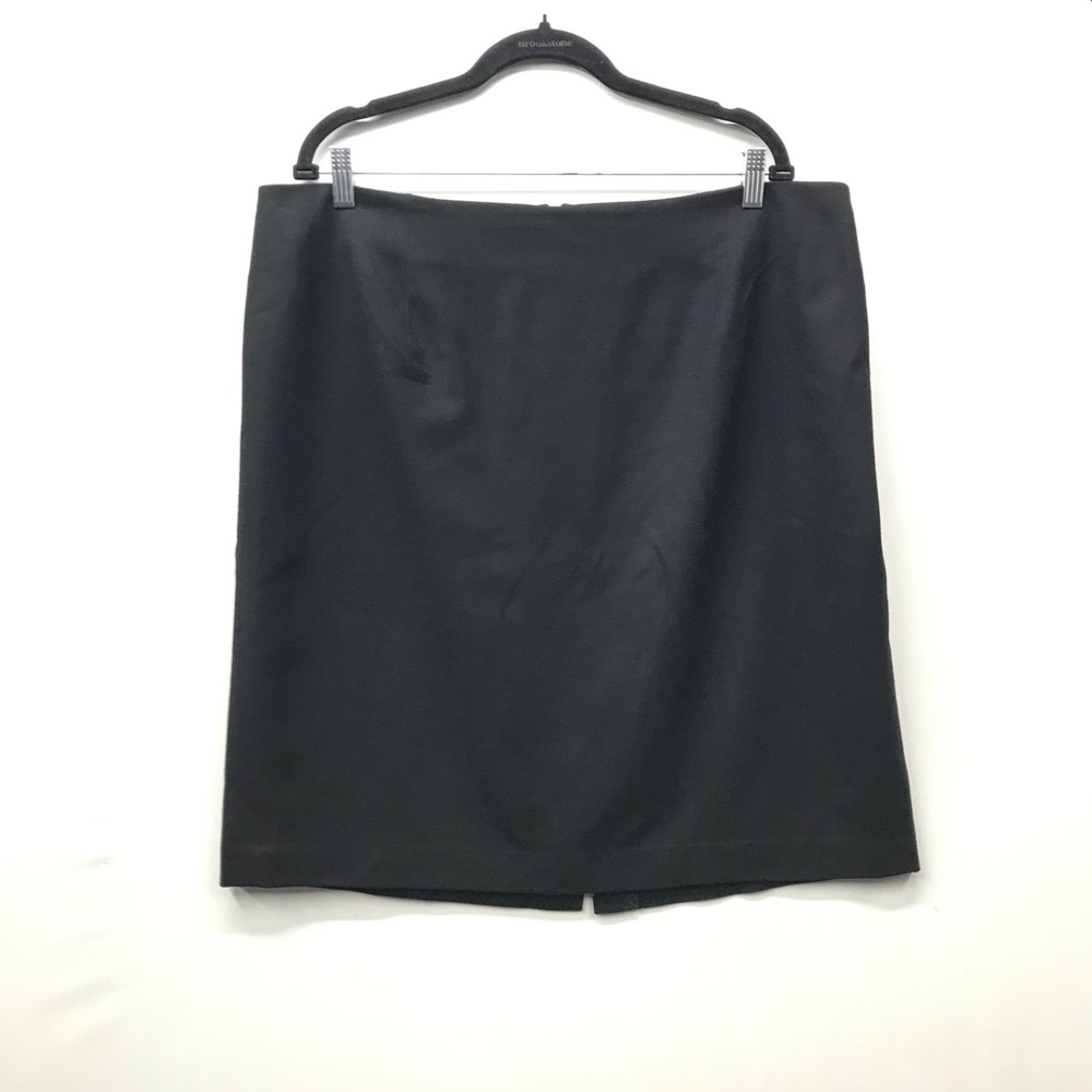 Talbots Skirt Women's 18W Black A Line Lined Stretch Elastic Waist Lined